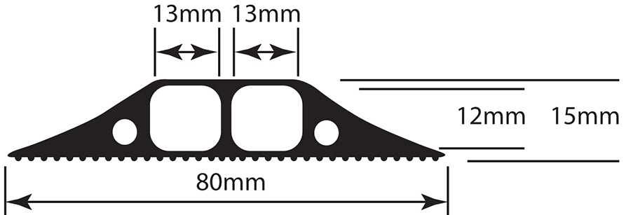 2 Compartment Floor Cable Cover