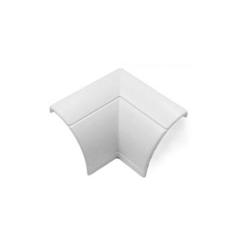 22 x 22mm Clip-Over External Bend White