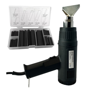 Heat Gun Bundle Offer - Commercial Heat Gun Kit & 127pc Black Heatshrink Pack