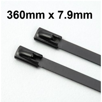 Heavy Duty Stainless Steel Cable Ties Coated 360mm x 7.9mm