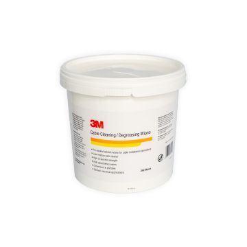 3M Cable Cleaning / Degreasing Wipes - 250pc Tub
