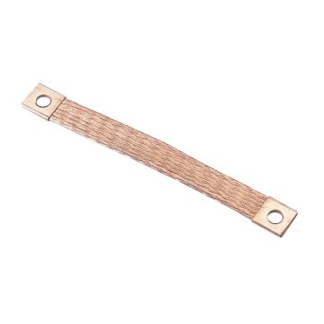 Flexible Earth Copper Braid Bond Straps - 200 x 25 x 3.5mm