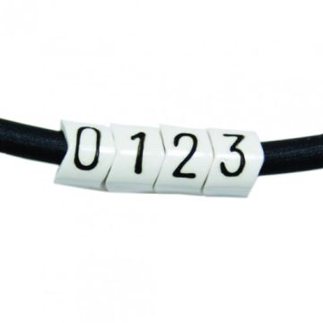 Open Style E Open Style Clip On E Type Cable Marker size 10 Black on WhiteCavle Marker