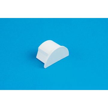 16 x 8mm Smooth-fit End Cap White