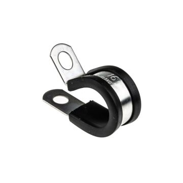 Conduit Steel P Clips with Rubber Lining size 16.0mm