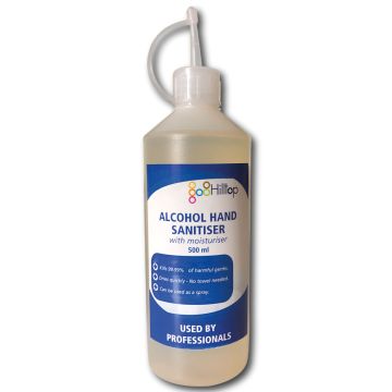 Alcohol Hand Sanitiser - Kills 99.99% of Germs - 500ml 