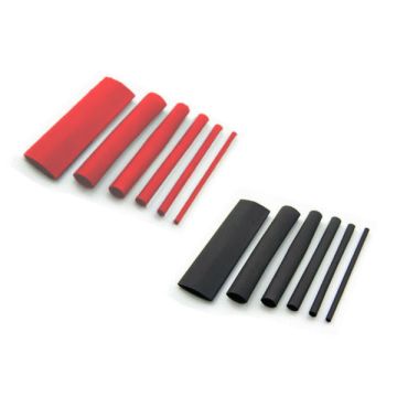 Black / Red Mixed Size Heat Shrink Kits - 1 Meter Lengths