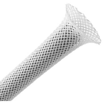 Reflective White Braided Sleeve 40mm