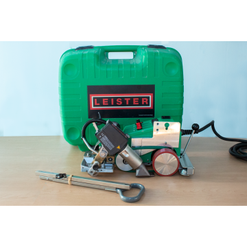 Leister Pup Uniplan E Kit 30mm Overlap 120V Roof Machine with Green Pulley, Weights & Carry Case (USED231) 