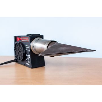 Used Leister Hotwind S Hot Air Heat Gun with 300mm Wide Slot Nozzle 
