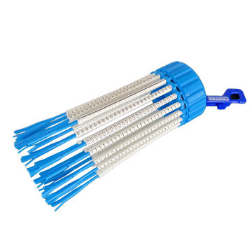 Cable Marking Keyring Dispenser, Black on White HZ Markers