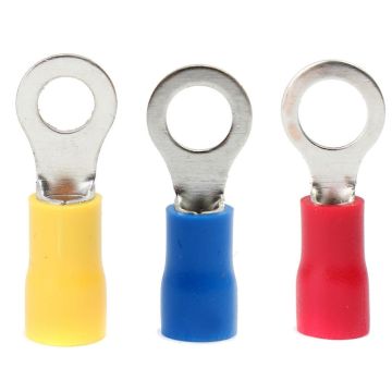 Ring Crimp Terminals Pre-Insulated Multiple Colours