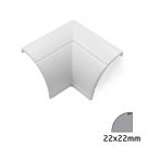 22 x 22mm Clip-Over Flat / Internal Bend White