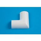 30 x 15mm Clip-Over Flat Bend White