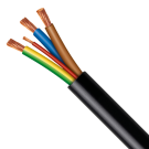 H07RN-F Heavy Duty Rubber Flexible Cable – 4 core, 35mm² Black (450/750V)