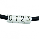 Open Style Clip On E Type Cable Marker size 20 Black on White