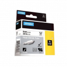 Rhino Heat Shrink Tube Tape 9mm WHITE with Black Lettering (18053)